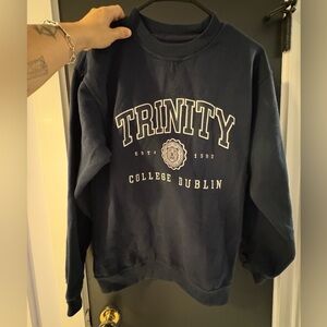 Trinity College Dublin Navy Blue Crewneck Sweatshirt